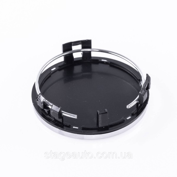 Caps plugs for Mercedes Benz disks Mercedes 60 mm Black Gloss + chrome