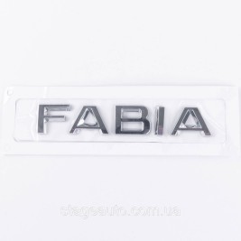Badge emblem on the trunk FABIA for ŠKODA, Fabia for Škoda chrome