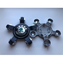 Ковпачки заглушки з логотипом Skoda для дисків від Audi, 8R0601165, 8R0 601165