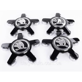 Ковпачки заглушки з логотипом Skoda Шкода для дисків від Audi, 4F0601165N, 4F0 601 165 N