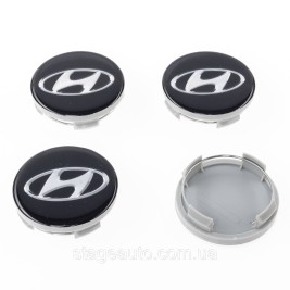 Caps plugs for original alloy wheels HYUNDAI Hyundai, 60 mm Black, glass 52960-3S110