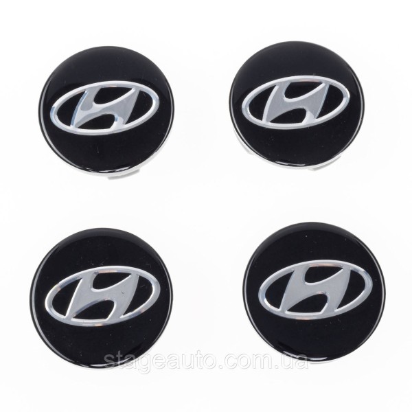 Caps plugs for original alloy wheels HYUNDAI Hyundai, 60 mm Black, glass 52960-3S110