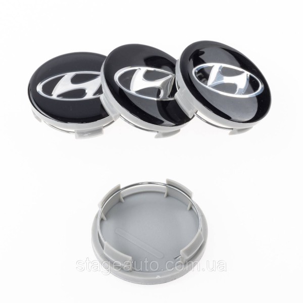 Caps plugs for original alloy wheels HYUNDAI Hyundai, 60 mm Black, glass 52960-3S110