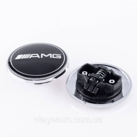 Emblem in the hood Mercedes Benz AMG, badge on the hood Mercedes AMG 57 mm