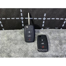 Силіконовий чохол для ключа Volkswagen VAG VW (силіконовий чохол на ключ Volkswagen) 3 кнопки Чорний