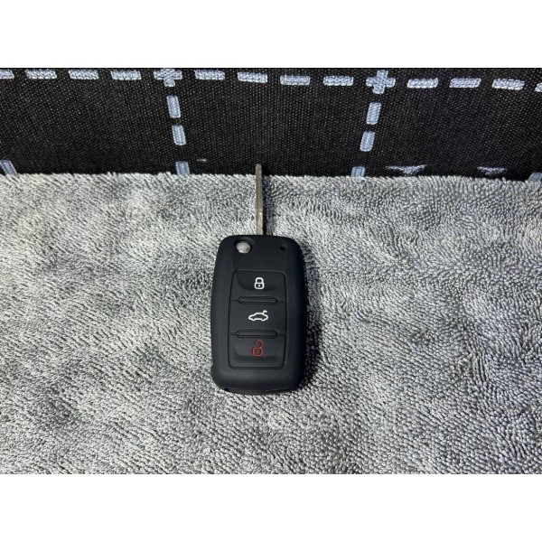 Silicone case for Seat VAG VW key (silicone case for Seat key) 3 buttons Black
