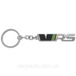 VRS keychain for Skoda car keys chrome black metal