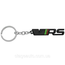 VRS keychain for Skoda car keys, black gloss metallic