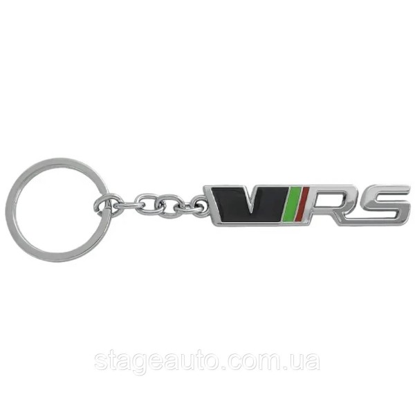 VRS keychain for Skoda car keys, black gloss metallic