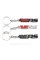 VRS keychain for Skoda car keys chrome red metal