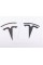 TESLA emblem 80x77 mm badge, sticker, logo on the hood trunk lid Tesla chrome