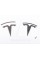 TESLA emblem 80x77 mm badge, sticker, logo on the hood trunk lid Tesla chrome