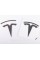 TESLA emblem 80x77 mm badge, sticker, logo on the hood trunk lid Tesla chrome