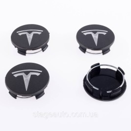 Caps plugs for alloy wheels TESLA Tesla 58 mm Gray metallic 6005879-00-A, TLB0011 set