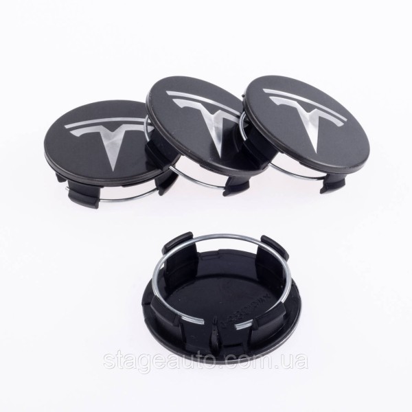 Caps plugs for alloy wheels TESLA Tesla 58 mm Gray metallic 6005879-00-A, TLB0011 set