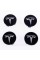 Caps plugs for alloy wheels TESLA Tesla 58 mm Black 6005879-00-A, TLB0011 set