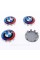 Caps plugs for alloy wheels Anniversary 50 years of BMW BMW Motorsport inscription around the circle Tricolor 68 mm