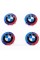 Caps plugs for alloy wheels Anniversary 50 years of BMW BMW Motorsport inscription around the circle Tricolor 68 mm