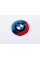 Emblem in the steering wheel BMW BMW 45 mm Anniversary 50 years Motorsport inscription around the circle Tricolor