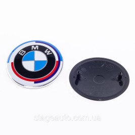 BMW Emblem BMW 74mm Anniversary 50 years Motorsport Tricolor