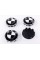 Caps plugs for alloy wheels BMW 56mm classic white black set