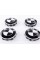 Caps plugs for alloy wheels BMW 56mm classic white black set