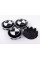 Caps plugs for alloy wheels BMW 56mm classic white black set