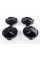 Caps plugs for alloy wheels Mercedes-Benz Mercedes 75 mm OLD Black gloss