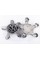 Caps plugs for alloy wheels Audi logo VW Volkswagen 135 mm star, gray 4F0601165N
