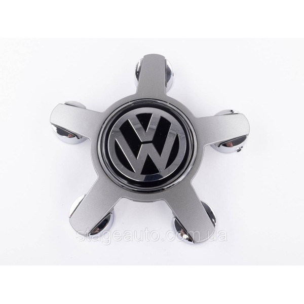 Caps plugs for alloy wheels Audi logo VW Volkswagen 135 mm star, gray 4F0601165N