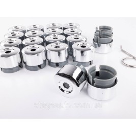 VW Volkswagen Bolt Caps 19mm, Chrome. Set of 20 Touareg Transporter, Nut Caps