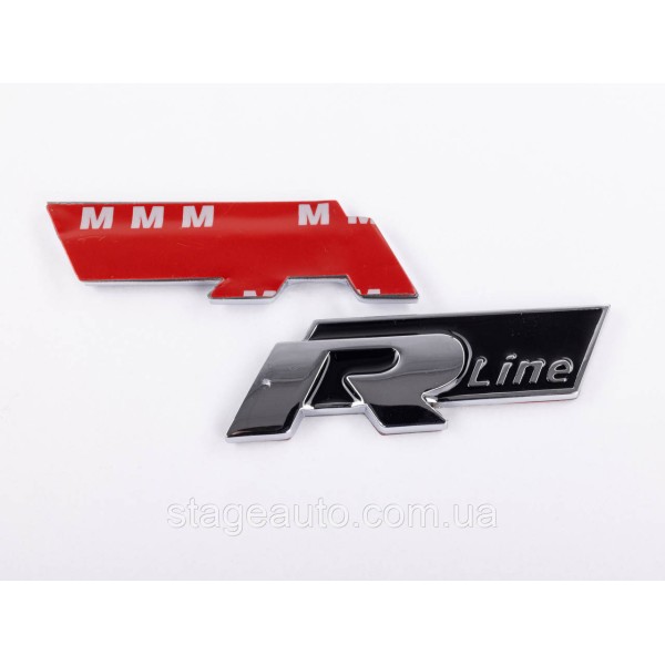 Emblem nameplate on wings, inscription badge on wing VW Volkswagen Volkswagen R line R line Chrome