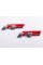 Emblem nameplate on wings, inscription badge Volkswagen Volkswagen R line R line Chrome red pair