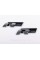 Emblem nameplate on wings, inscription badge Volkswagen Volkswagen R line R line Chrome black pair