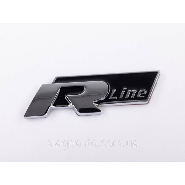 Emblem nameplate R line in the radiator grille VW Volkswagen Volkswagen badge R line chrome black