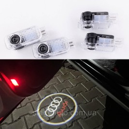 Projector logo illumination for doors with Audi logo Audi + Inscription A3 A4 A5 A6 A7 A8 Q7 Q5 Q3