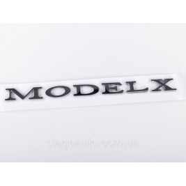 EMBLEM MODEL X Tesla inscription letters Nameplate Tesla MODEL X Model X chrome on the trunk
