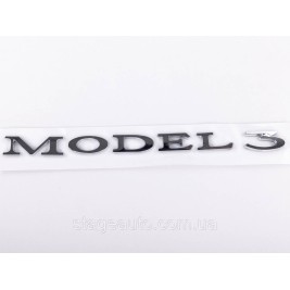 EMBLEM MODEL 3 Tesla inscription letters Nameplate Tesla MODEL 3 Model 3 chrome on the trunk