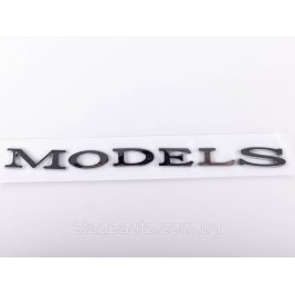 EMBLEM MODEL S Tesla inscription letters Nameplate Tesla MODEL S Model S chrome on the trunk