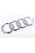 Front Audi emblem Audi A1 (8X) 2010-2018, A4 (B7) 2004-2008 - Chrome 263x87 mm Chrome rings