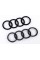 Front emblem Audi Audi A1 (8X) 2010-2018, A4 (B7) 2004-2008 - Black gloss 263x87 mm Black rings