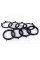 Front emblem Audi Audi A1 (8X) 2010-2018, A4 (B7) 2004-2008 - Black gloss 263x87 mm Black rings