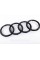 Front emblem Audi Audi A1 (8X) 2010-2018, A4 (B7) 2004-2008 - Black gloss 263x87 mm Black rings