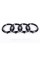 Front emblem Audi Audi A1 (8X) 2010-2018, A4 (B7) 2004-2008 - Black gloss 263x87 mm Black rings