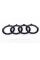 Front emblem Audi Audi A1 (8X) 2010-2018, A4 (B7) 2004-2008 - Black gloss 263x87 mm Black rings