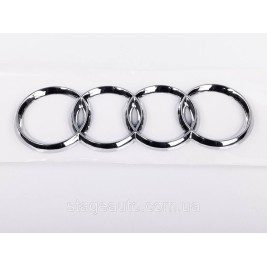 Емблема задня AUDI (Ауді) 203мм A4 (B9), A5 (F5), A6 (C8), A7 (C8), Q2 (GA), Q3 (F3), Q5 (FY), Q8 - Хром