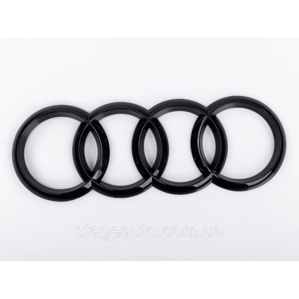 Rear emblem Audi Audi 192mm A3 (8V), A4 (B8), TT (8J) - Black gloss (4G8853735) black rings