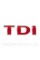 Emblem sticker for trunk lid TDI VW Volkswagen 72x25 mm Red