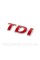 Emblem sticker for trunk lid TDI VW Volkswagen 72x25 mm Red