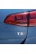 Emblem sticker on the trunk lid TSI VW Volkswagen 72x25 mm Chrome + I red